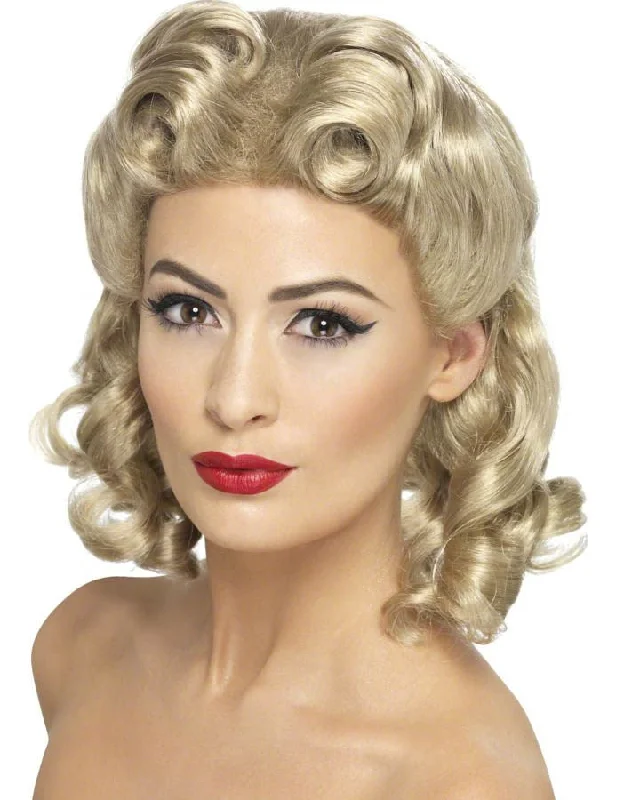 Wig for bold shine-50s Sweetheart Blonde Wig