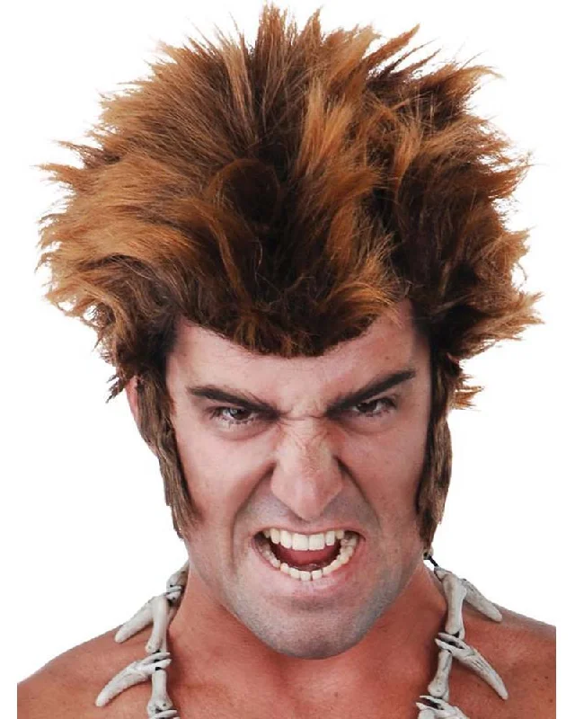 Wig for vivid flair-Brown Wolfman Wig