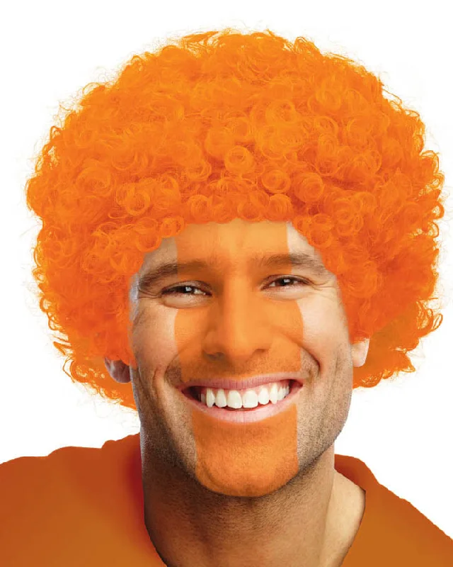 Curly wig for warm flair-Curly Orange Wig