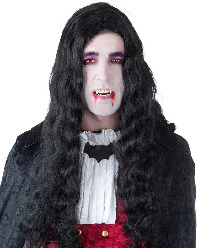 Wig for bold texture-Dracula Black Wig