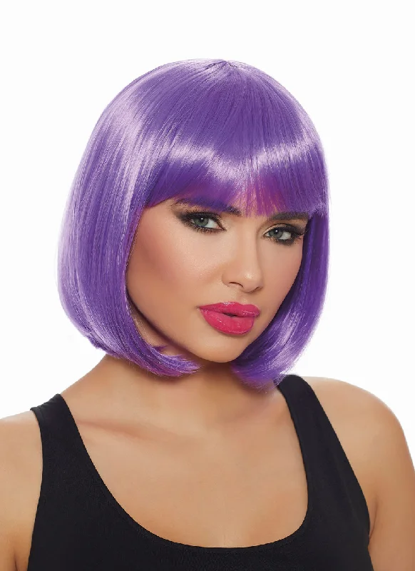 Wig for lush vibe-Dreamgirl Mid Length Ultra Violet Bob Wig