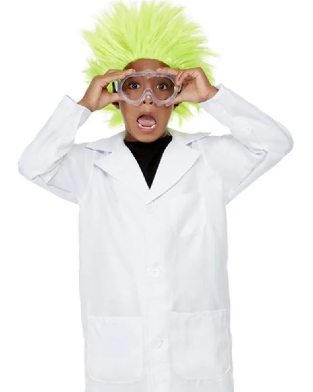 Short black wig with vivid texture-Explosive Scientist Kids Wig