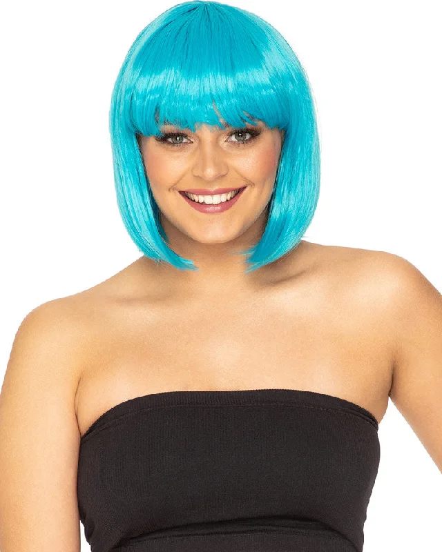 Wig for luxe shine-Fashion Deluxe Aquamarine Bob Wig