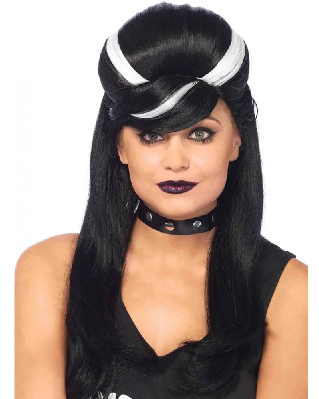 Synthetic wig for warm flair-Frankie Monster Long Black Wig