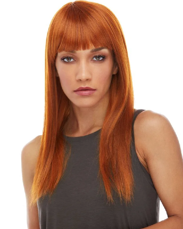 Wig for bold texture-Glamour Girl Long Auburn Wig