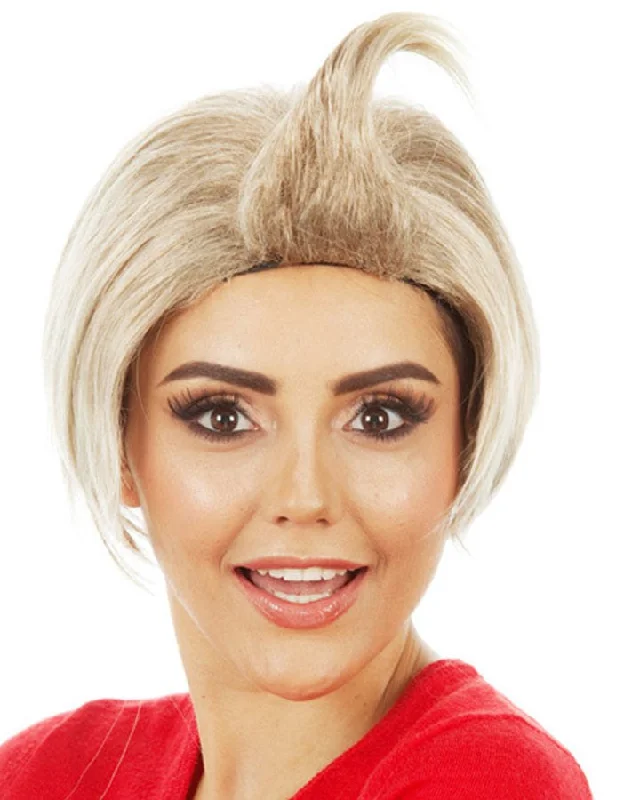 Short gray wig with plush texture-Marys Flick Short Blonde Wig