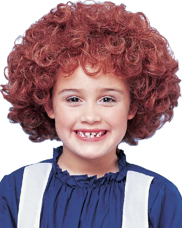 Lace wig for warm flair-Natural Red Orphan Kids Wig