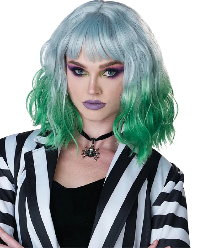 Wig for gentle flair-Netherworld Ghost Short Blue and Green Wig