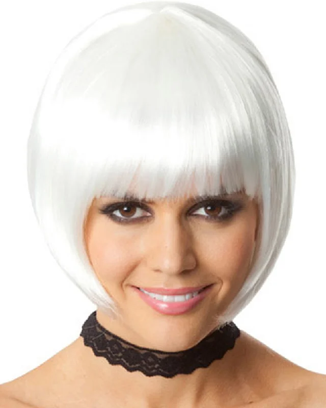 Wig for luxe shine-Party Bob White Wig