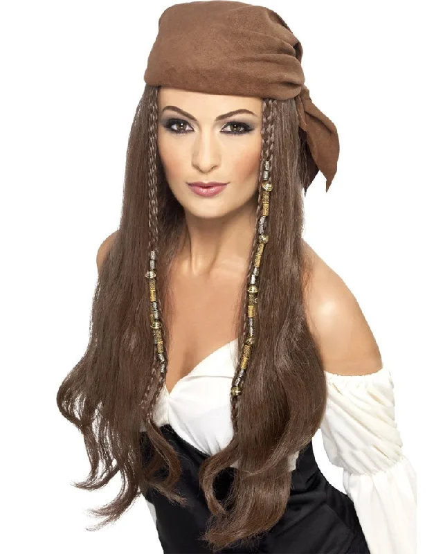 Curly wig for warm flair-Pirate Brown Wig