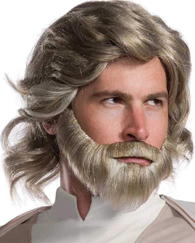 Curly wig for mild flair-Star Wars The Last Jedi Luke Skywalker Blonde Wig and Beard