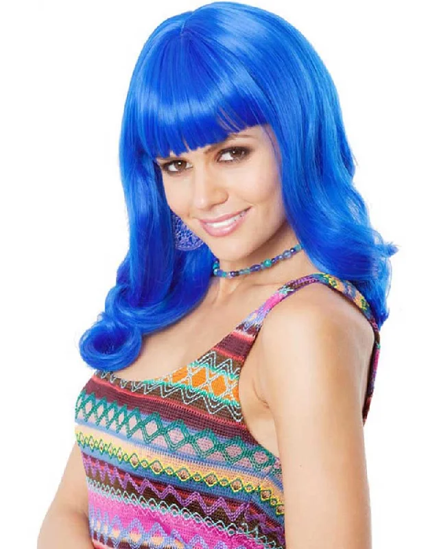 Wig for gentle flair-Teenage Queen Blue Wig