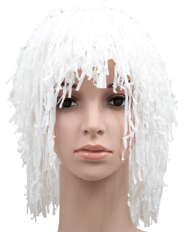 Blonde curly wig with bold waves-White Adult Wig