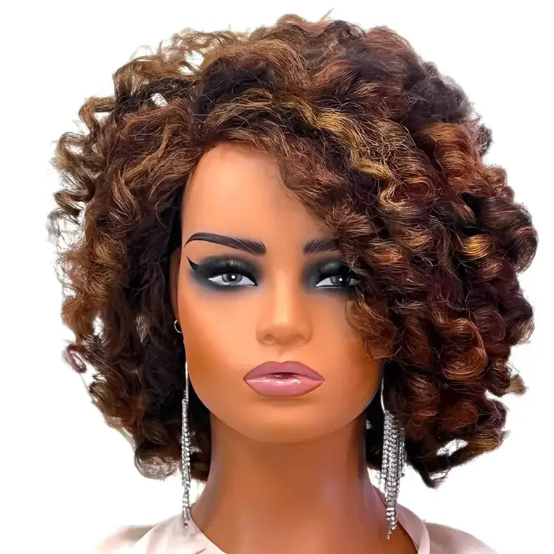 Synthetic wigs for inlet nights-Adrianna | Curly Wig - Layered Tight Rod Synthetic Style