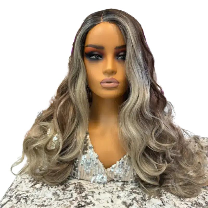 Synthetic wigs with full texture-Pleasant | Long Curly Synthetic Wig - Loose Wave