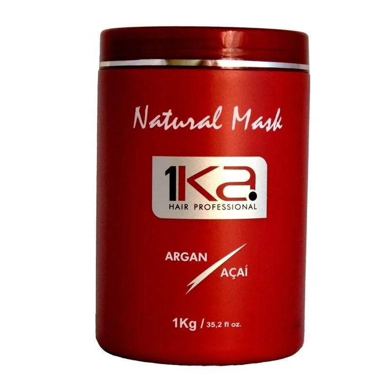 Hair care for post-shower frizz-Natural Mask Argan Acai 1kg - 1Ka