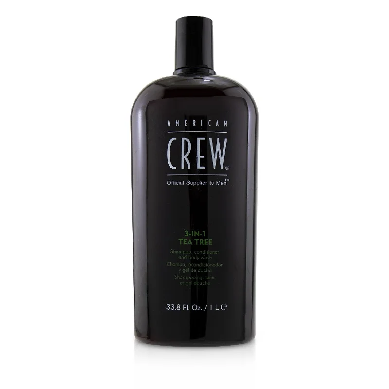 American Crew Men 3-IN-1 Tea Tree Shampoo, Conditioner and Body Wash  1000ml/33.8oz