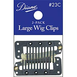 DIANE WIG CLIPS-LARGE BLACK 2 PACK