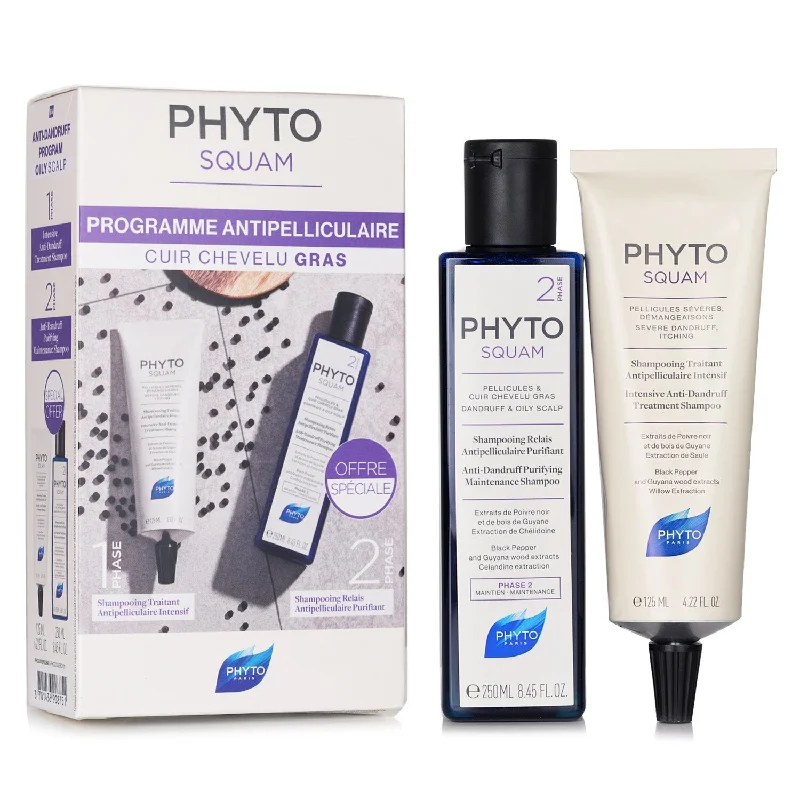 Phyto Phytosquam Kit: Intensive Shampoo 125ml/4.22oz + Purfiying Shampoo 250ml/8.45oz  2pcs