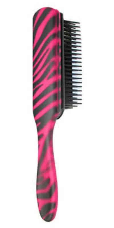 DENMAN CLASSIC 7-ROW PINK ZEBRA PRINT HANDLE