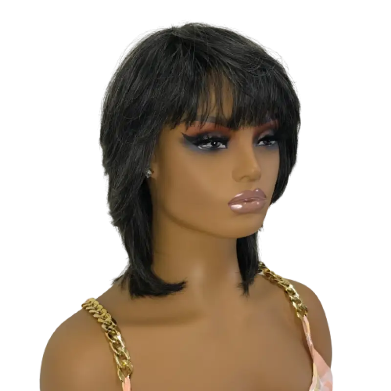 Synthetic wigs with rich texture-Barbara | Layered Wig - Medium Length Synthetic Wig with Bangs