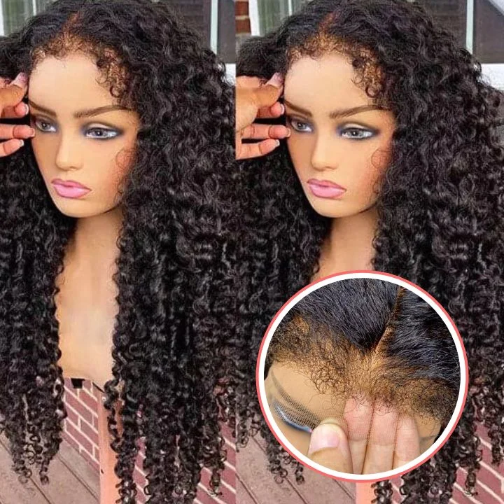 real person hair ring art nouveau-Amanda Hair Lace Wear Go Glueless Lace Wigs Human Hair Pre Plucked 4C/Curly Hairline Edges Invisible Beginner Friendly Wig Collection