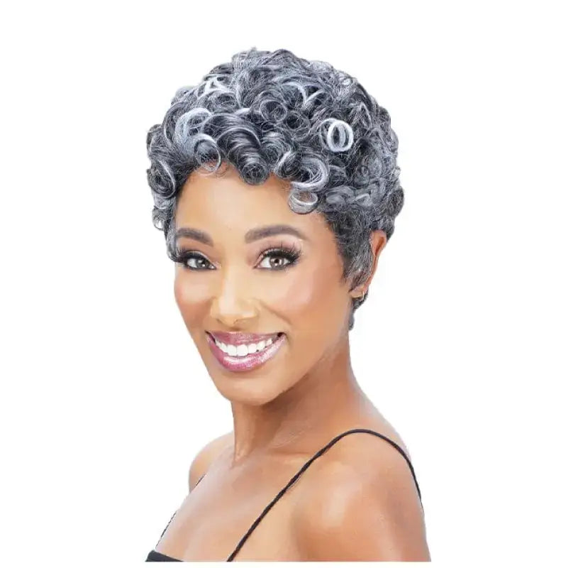 Synthetic wigs for gulf nights-Athena 204| Curly Bob Cut Cap Wig – Premium Synthetic Full Wig