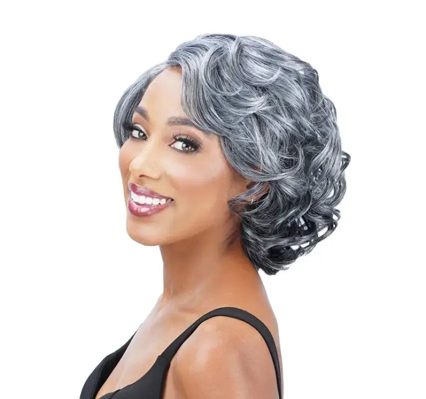 Synthetic wigs for loch nights-Athena 303 | Bob Wig - Loose Curl Synthetic Wig with Natural Wavy Style