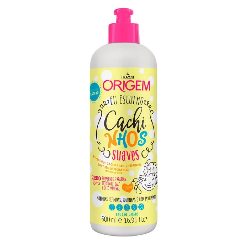 Anti-thinning lotion-Origem Curly Hair Kids Treatment Soft Curls Activator Finisher 500ml - Nazca