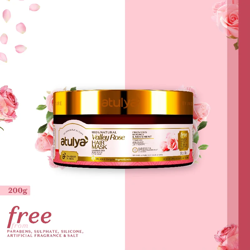 Best hair care for curl toughness-atulya Valley Rose Hair Mask - 200gm