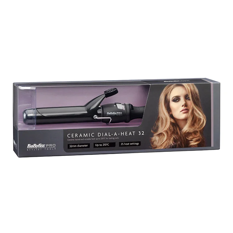 Curl boosting balm-Babyliss Pro 32mm Ceramic Dial A Heat Tong (New And Improved)