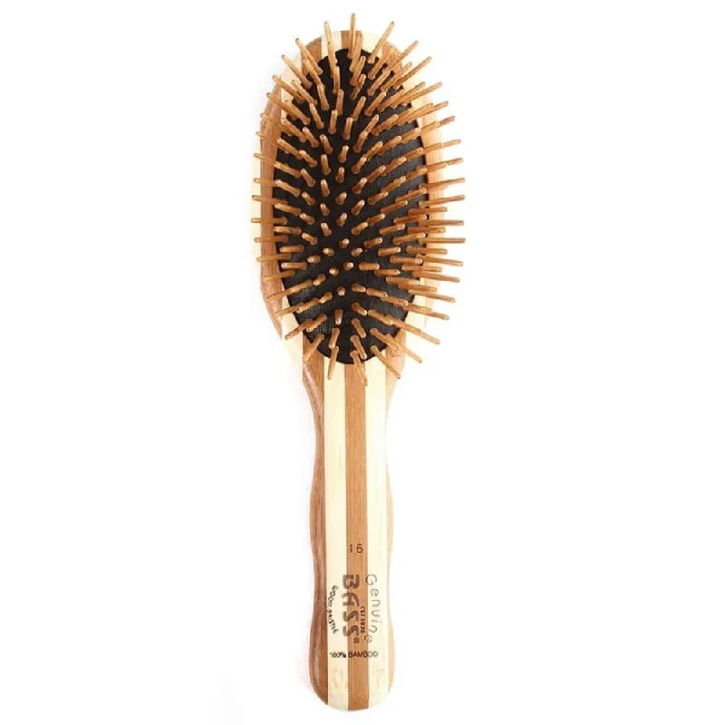 Edge calming cream-Bass Bamboo Large Hair Brush - Oval