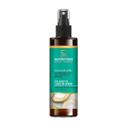 Hair care for zigzag curls-Be.Care.Love SuperFoods Coconut Milk All-In-One Leave-In Miracle Mist 5 oz