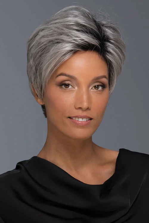 Synthetic wigs with soft blue-Brady Synthetic Wig By Estetica | Short, Straight | Basic Cap