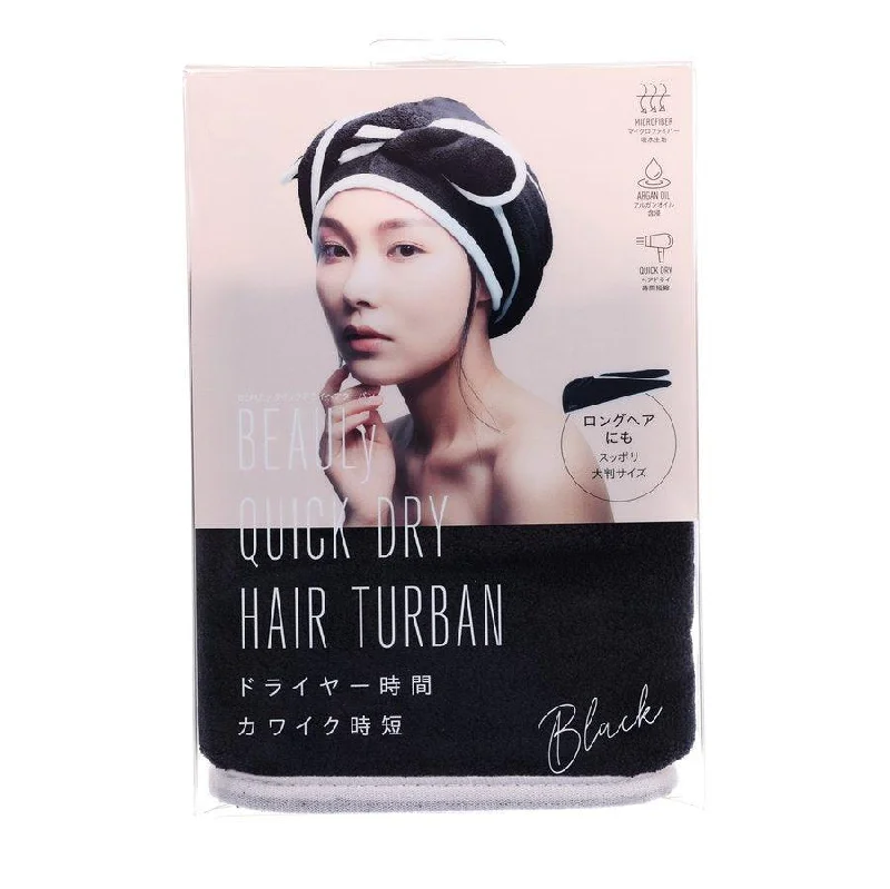 COGIT Beauly Quick Hair Dry Turban Black  (1pc)