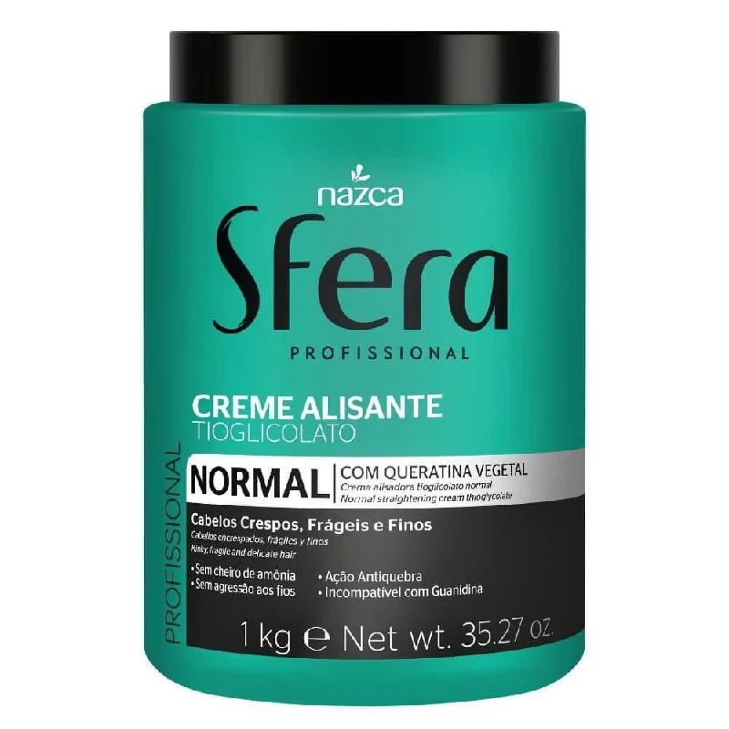 Sfera Frizzy Hair Thioglycolate Keratin Normal Straightening Cream 1kg - Nazca