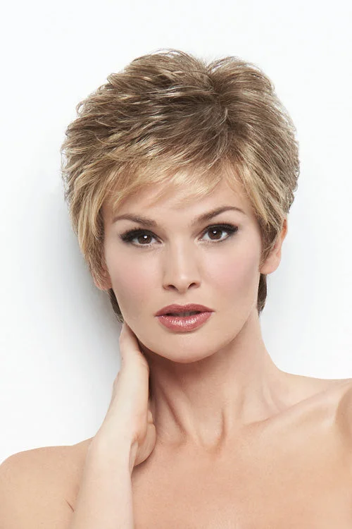 Synthetic wigs with rich waves-Crushing on Casual Elite Synthetic Wig by Raquel Welch | Short, Straight | Lace Front | Hand Tied | Full Mono Cap