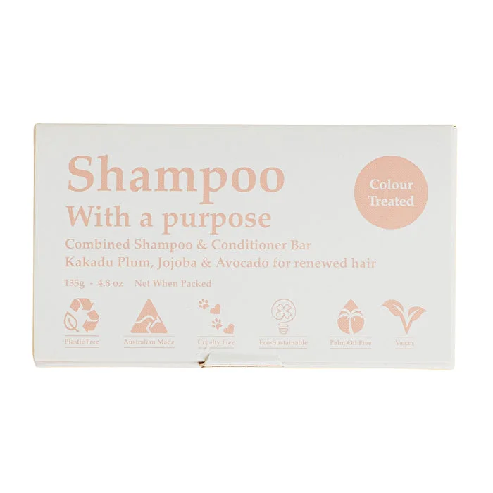 Clover Fields Shampoo with a Purpose by Clover Fields (Shampoo & Conditioner Bar) Colour Treated 135g