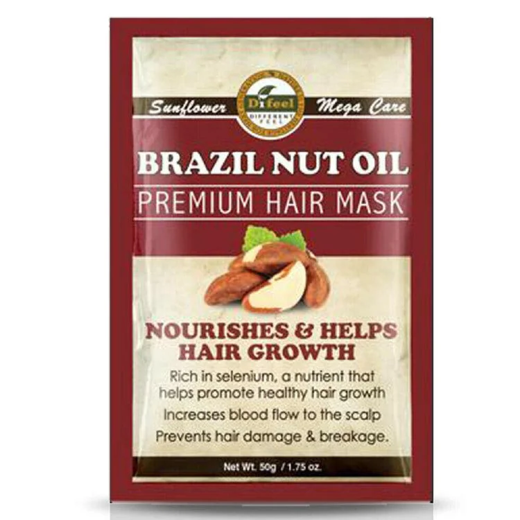 Hair care routine for hikers-Difeel Premium Hair Mask-Brazilian Nut Oil 1.75 oz