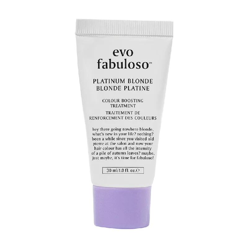 Hair care tips for thinning edges-Evo Fabuloso Platinum Blonde Colour Boosting Treatment 30ml