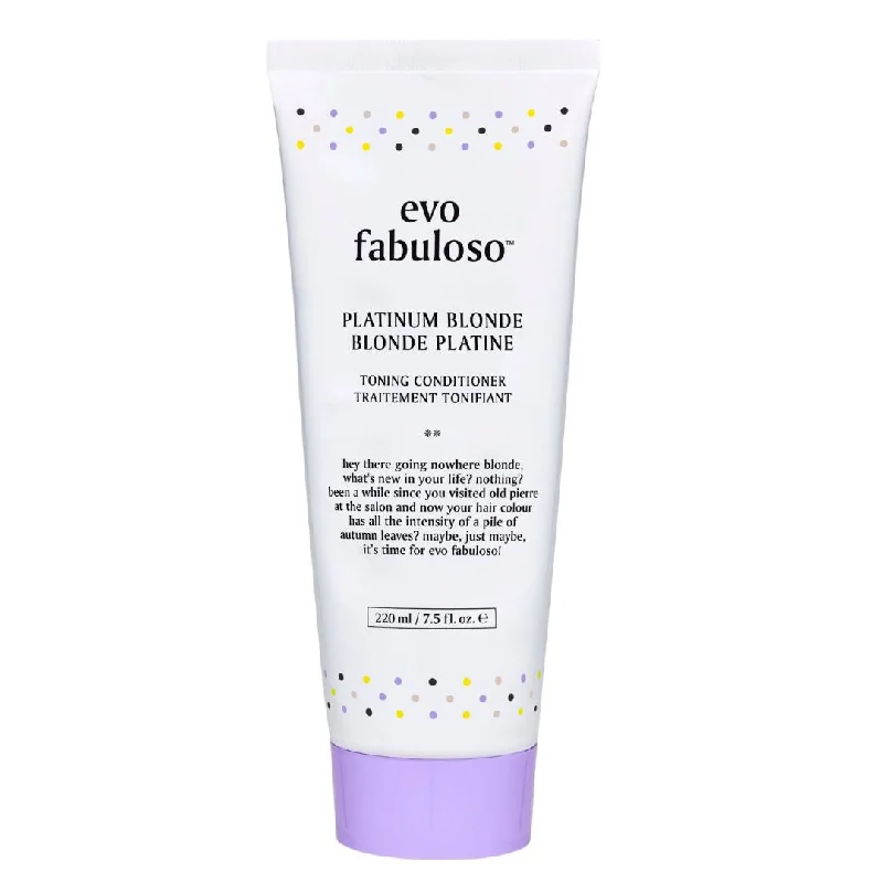 Hair care products with banana-Evo Fabuloso Platinum Blonde Toning Conditioner 220ml