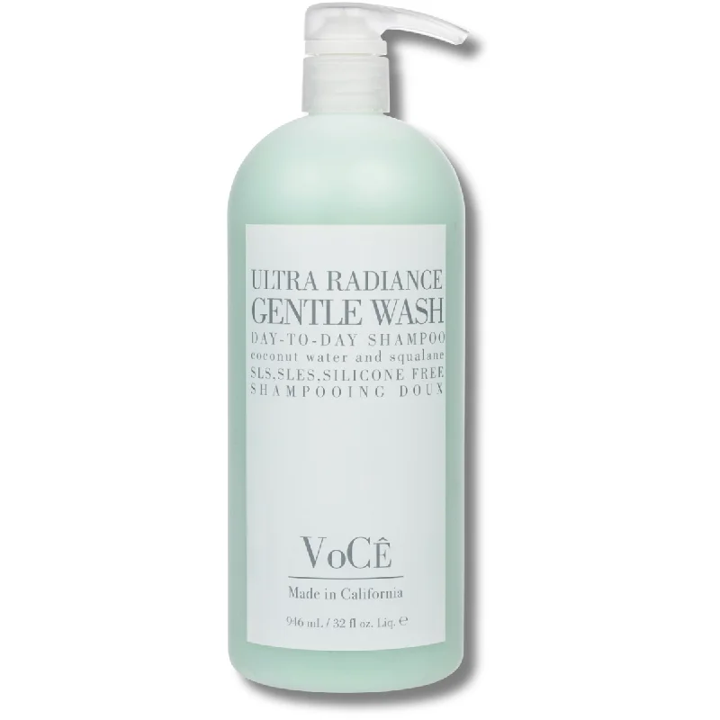 VoCÊ Haircare Gentle Wash Vegan & Cruelty-Free Shampoo | Clean Haircare, Color Safe, Paraben and Sulfate Free, Ultra Radiance, Hydrating, Shine Enhancing (32oz)