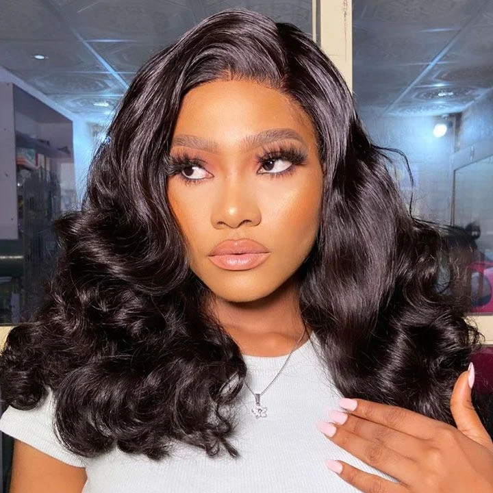 real person hair ring eternal bond-Glueless Bounce  Body Wave HD Transparent Lace Frontal / Closure Wigs Human Hair - Amanda Hair