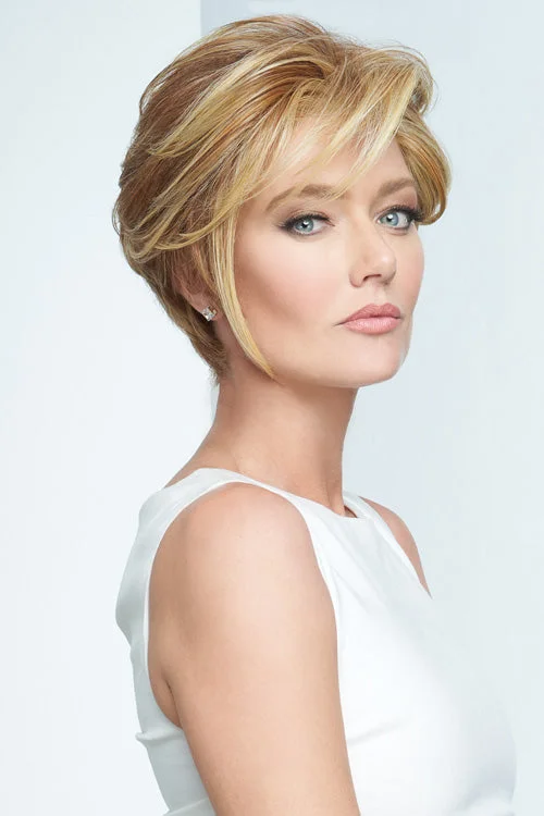 Synthetic wigs with wild curls-Go To Style Synthetic Wig by Raquel Welch |Short, Wavy | Lace Front | Full Mono Cap