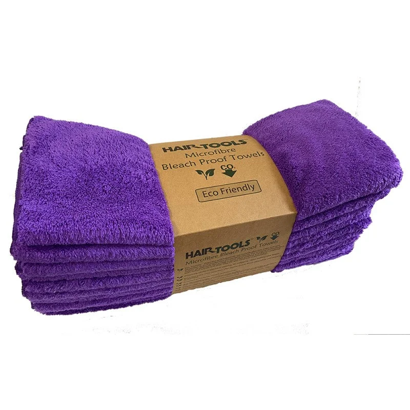 Curl refining lotion-Hair Tools Microfibre Bleach Proof Towels - Purple