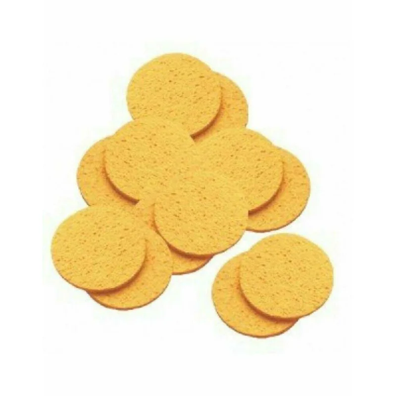 Hive Cellulose Yellow Mask Removing Sponges (12) - Round 10cm