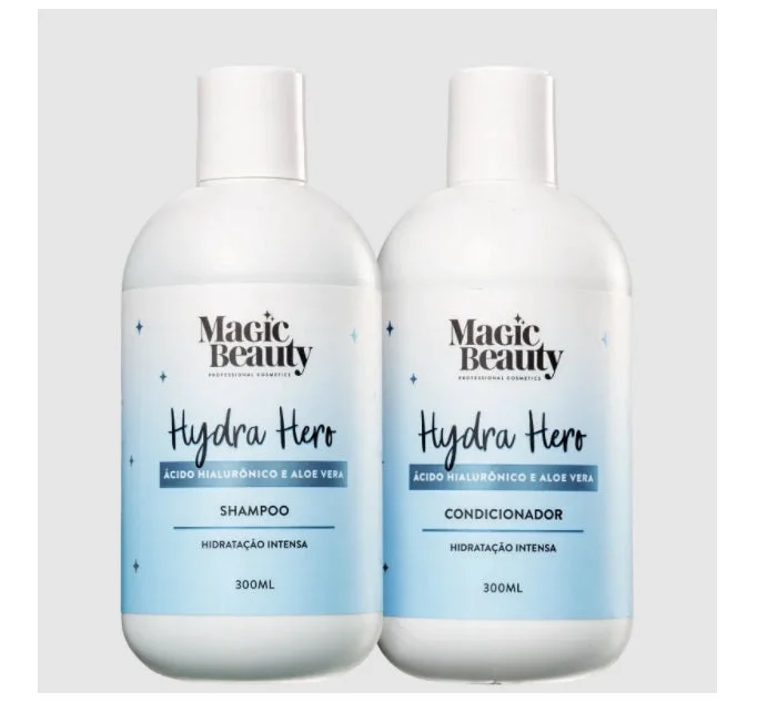 Hydra Hero Aloe Vera Amino Acids Hyaluronic Acid Hair Kit 2x300ml - Magic Beauty