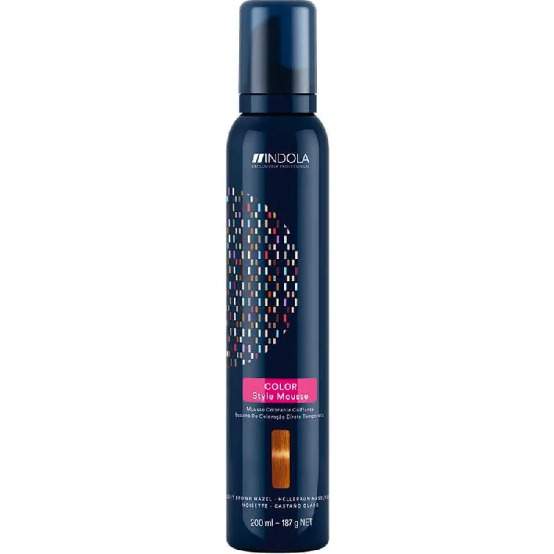 Breakage reducing lotion-Indola Color Style Mousse Light Brown Hazel 200ml