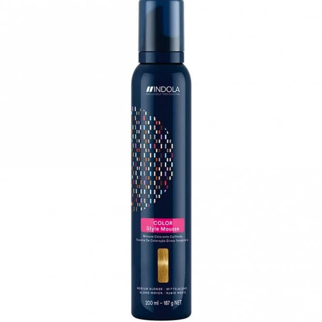 Styling mist-Indola Color Style Mousse Medium Blonde 200ml