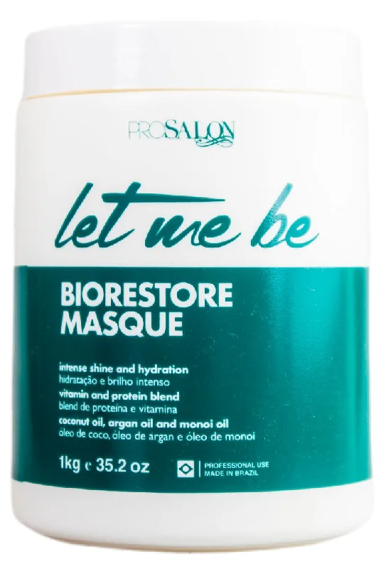 Affordable minimalist hair care-Let Me Be BioRestore Natural Extracts Coconut Argan Monoi Mask 1Kg - ProSalon